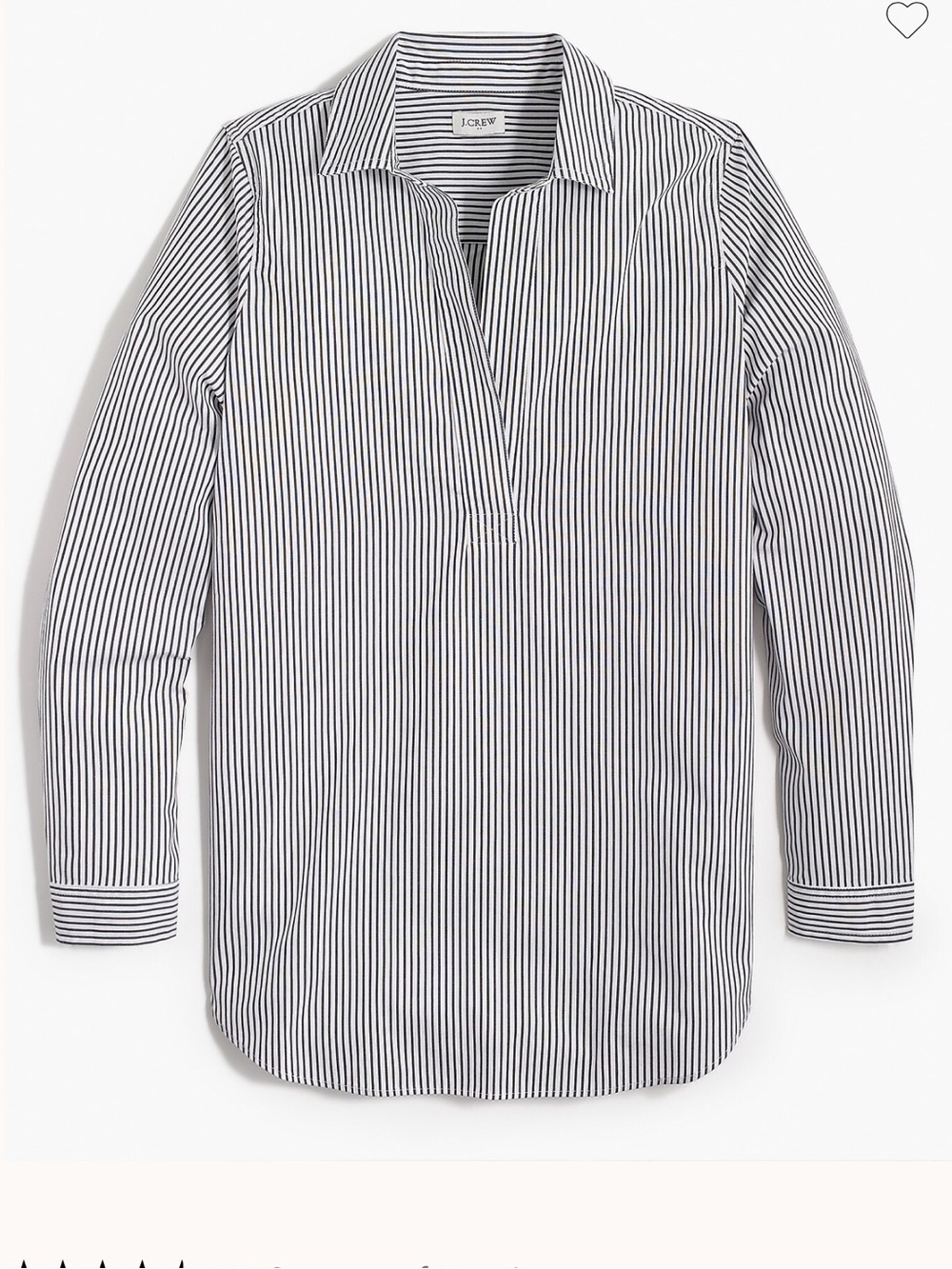 J. Crew Men's Black and White Striped Button-Down Shirt